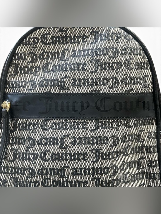 Juicy Couture Black & Gray Monogram Mini Backpack